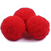 YYCRAFT 20pcs Jumbo Pom Poms Balls 2 Inch for Hobby Supplies and DIY Creative Crafts, Party Decorations,Red