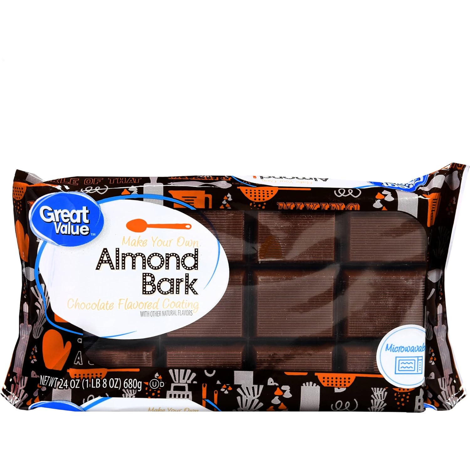 Amazon Com Great Value Chocolate Almond Bark 24 Oz Grocery