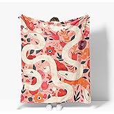 Snake Throw Blanket Soft Warm Cozy Sharks Blankets Fuzzy Plush Fleece Snakes Blanket Gifts for Snake Lovers for Couch Bed Sofa Home Decor 40''X50''