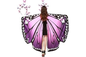 Zivyes Fairy Wings Butterfly Costume for Women Butterfly Cape Adult Fairy Halloween Costume