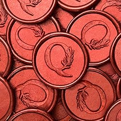25Pcs Red Wax Seal Stickers Handmade Vintage