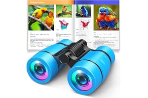 Toys for Boys Ages 3-7: LET'S GO! Kids Binoculars with Bird Watching Manual for 4 5 6 7 Year Old Boys Girls Outdoor Toy for Kid Ages 4-6 Camping Telescope Toddler Birthday Gift Stocking Stuffers