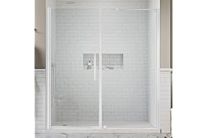 OVE Decors Endless PA0660100 Pasadena, Alcove Frameless Pivot Shower Door, 60 11/16 to 62 11/16 in. W x 72 in. H, in Chrome