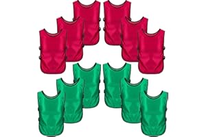 HIRQUITICKE Soccer Bibs for Adults & Youth - Team Practice Vests - Train Vest Pinnies for Sport Basketball Soccer Football