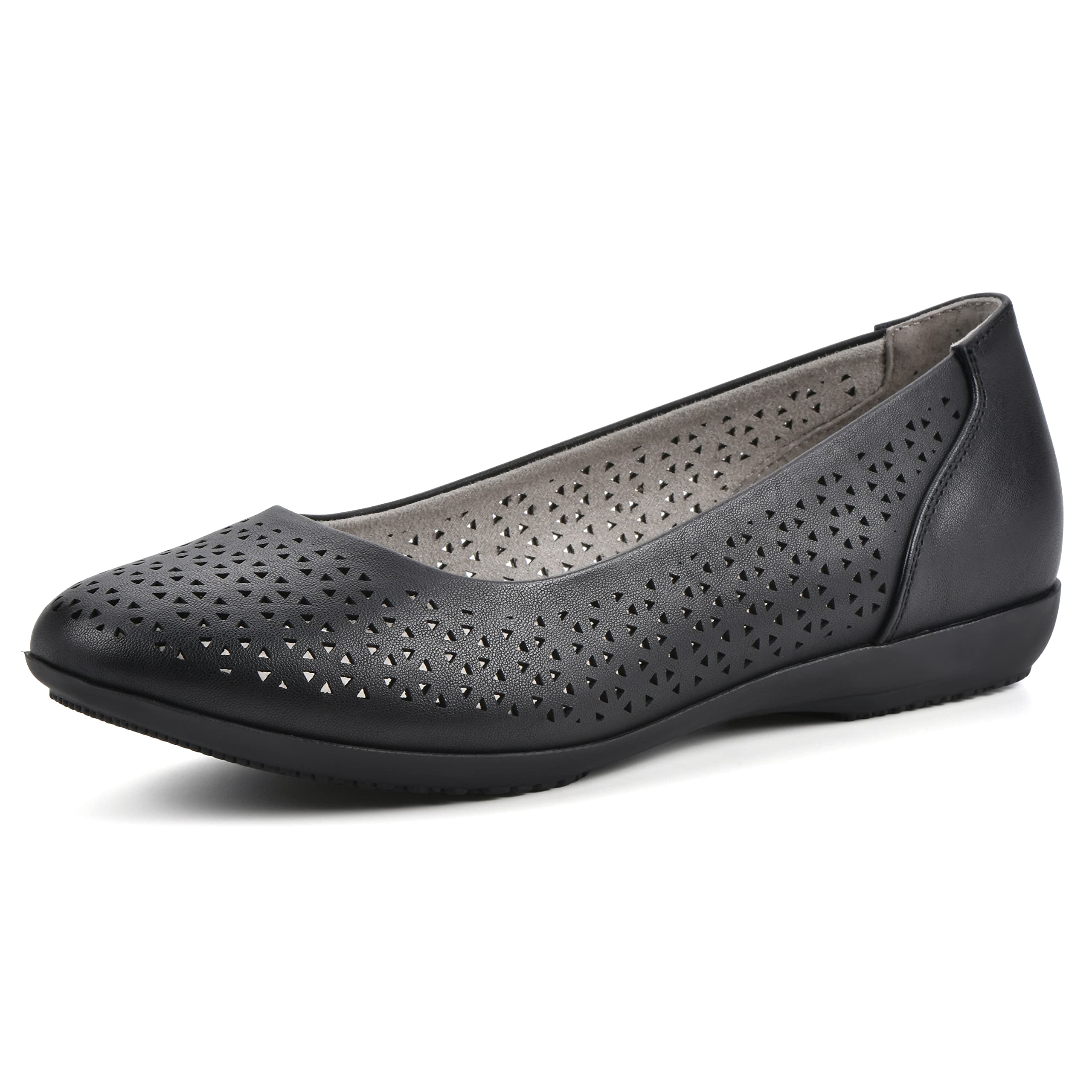 CLIFFS BY WHITE MOUNTAIN Women’s Cindy Ballet Flat, Black/Burnished/Smooth, 11 M