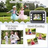 Hangrui Kids Camera Instant Print 2.4" 1080P 32GB Card 3 Rolls Paper White view 4