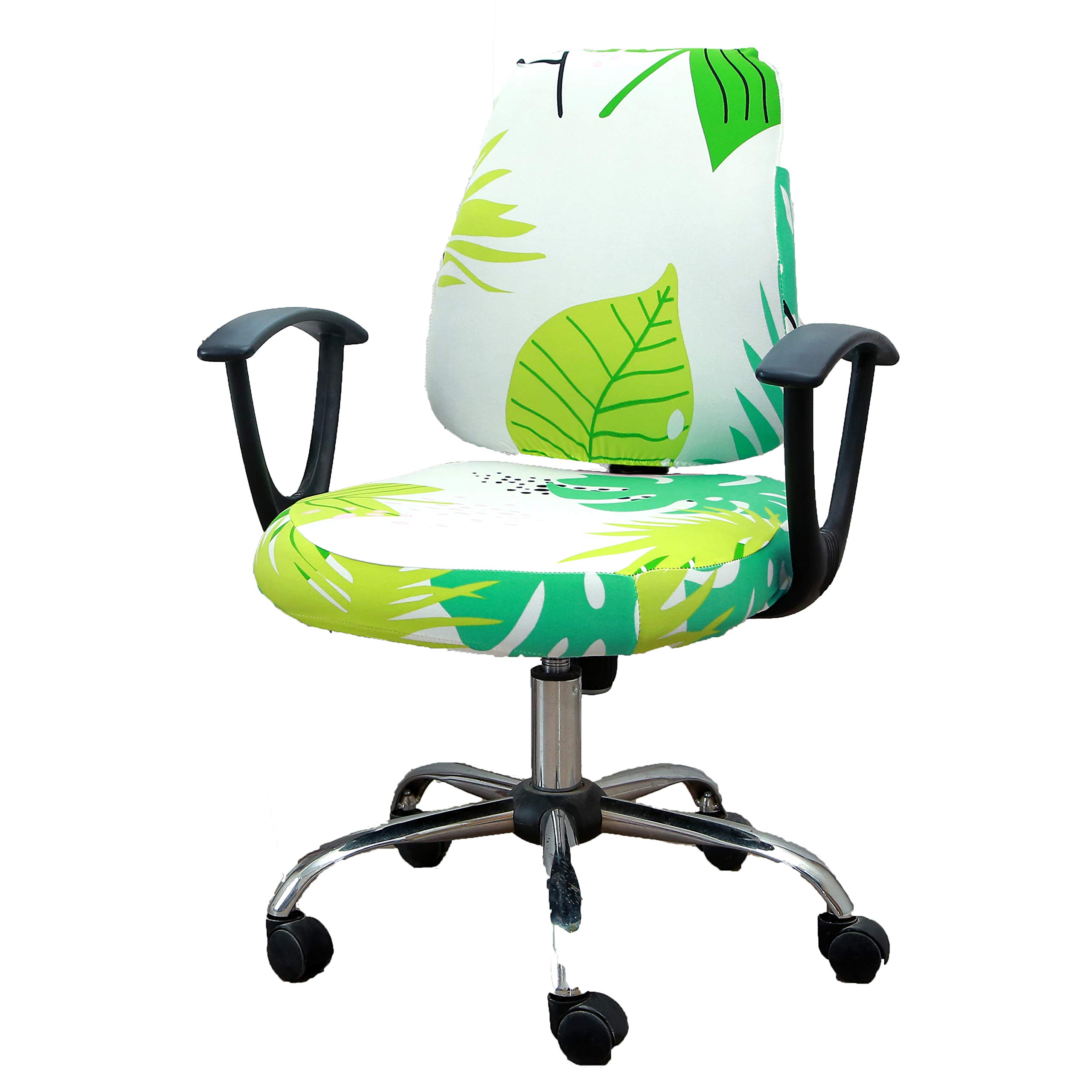 wonderfulwu Stretch Chair Covers Spandex Office Computer Chair Cover Removable Washable Rotate Swivel Chair Protective Covers