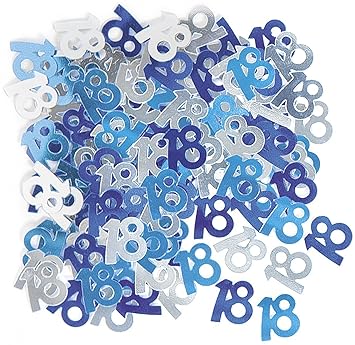 Uk Event Decor 18th Birthday Confetti All Ages Available Blue