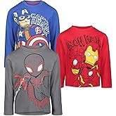 Marvel Avengers 3 Pack Long Sleeve T-Shirts Toddler to Little Kid