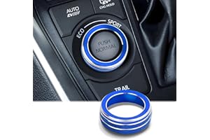Polodunn for Toyota Rav4 2019-2025 Accessories, 1pcs Aluminum Alloy Knob Cover Trim for Drive Mode Control Switch (Blue)