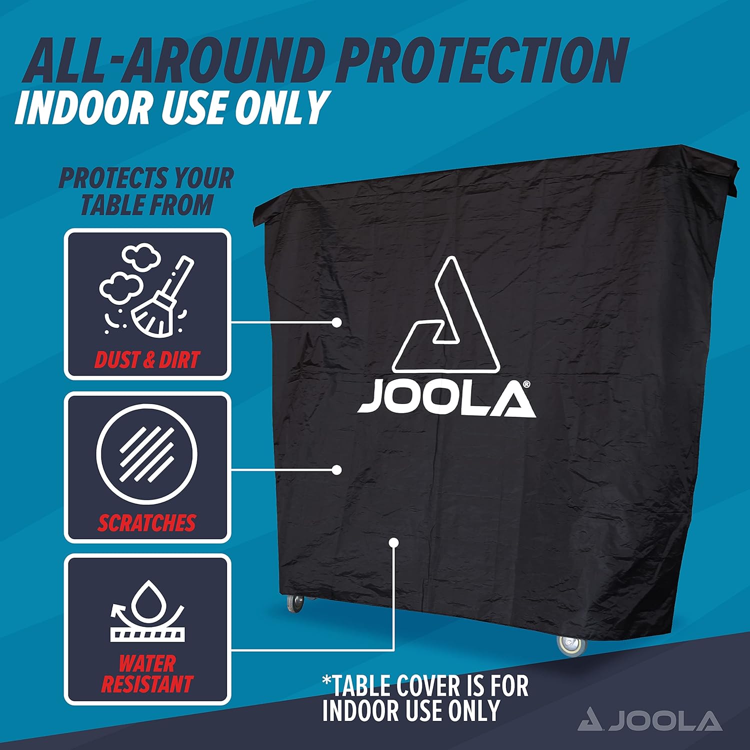 JOOLA Dual Function Indoor Table Cover, Black : Table Tennis Accessories : Sports & Outdoors