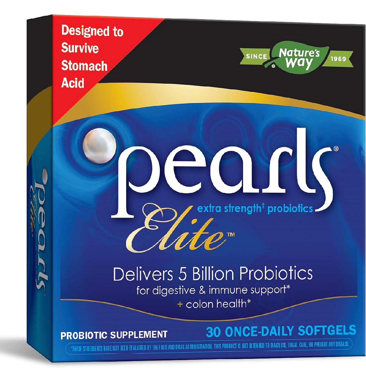 Nature's Way Probiotic Pearls Elite, 5 mil millones de