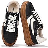 Project Cloud Platform Sneakers for Women Footwear - Memory Foam Insole Womens Shoes, Lightweight and Non-Slip Sole Lace Up Fashion Sneakers for Women 2026 (Volley)