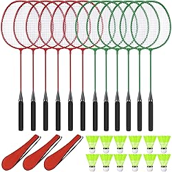 Chitidr 12 Pack Badminton Rackets Set Including