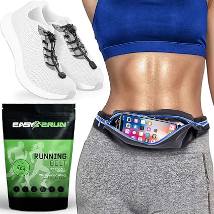 3 Pockets Running Belt USA Design – iPhone X 6 7 8 Plus Pouch for Runners