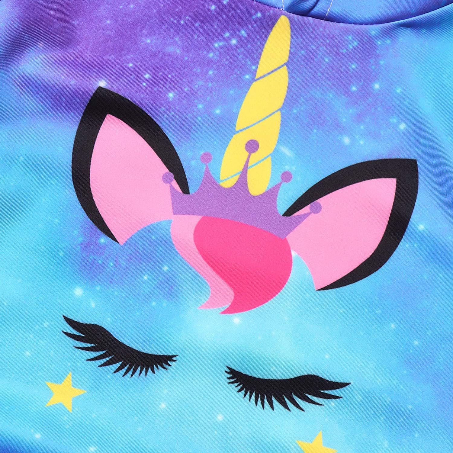 Kids Girls Unicorn Hoodie with Pockets Long Sleeve Pullover Sweatershirts: Clothing
