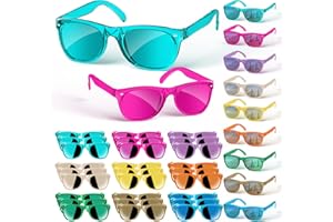 Hldgras 27 PACK Kids Sunglasses Bulk Party Favors,Neon Sunglasses with UV400 Protection,80s Retro for Boys Girls Age 3-8, Beach Pool Birthday Party Supplies, End of Year Student Gifts Goody Bag