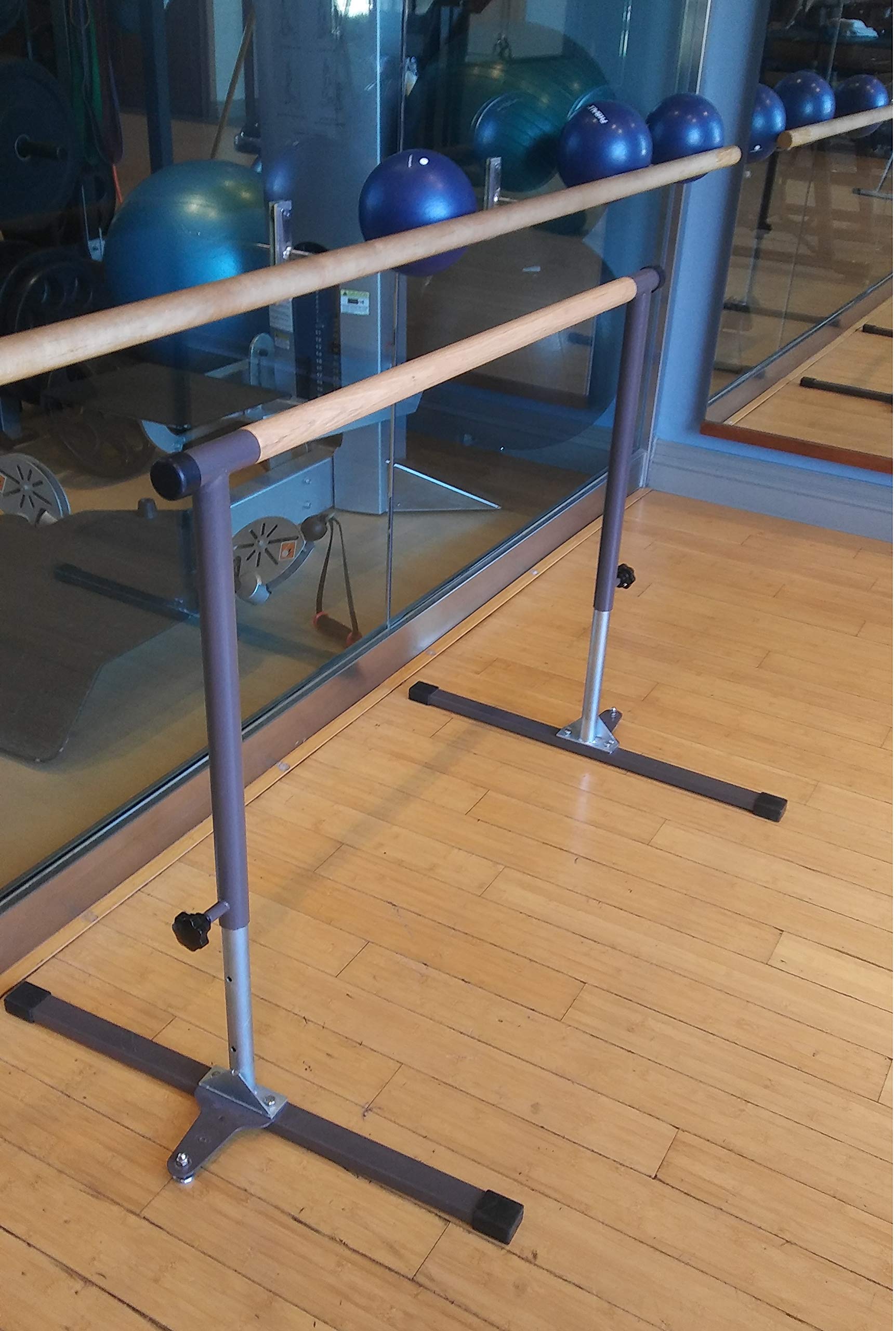 BananaBarre Ballet Barre, Pilates Barre, 4 ft x 1.5" Diameter Oak