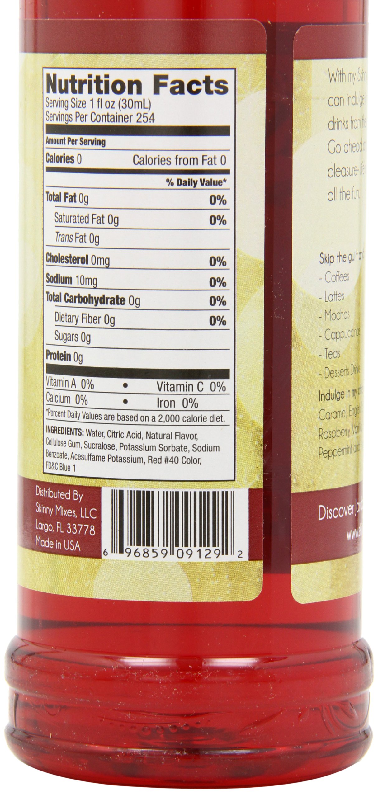 Jordan's Skinny Gourmet Syrups Sugar Free Syrup, Pomegranate, 25.4