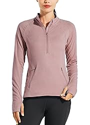 Willit Women's Fleece Running Jacket Pullover