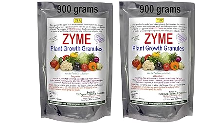 TSR Organic Fertilisers & Pesticides Zyme Fertilizer Granules (900 + 900=1800 g) for All Types Indoor Outdoor Garden Plants