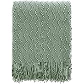 BATTILO HOME Sage Green Throw Blanket for Couch, Home Decor Sage Throw Blankets, Spring Green Blanket for Bedroom Decor Housewarming Gifts, 50"x60"