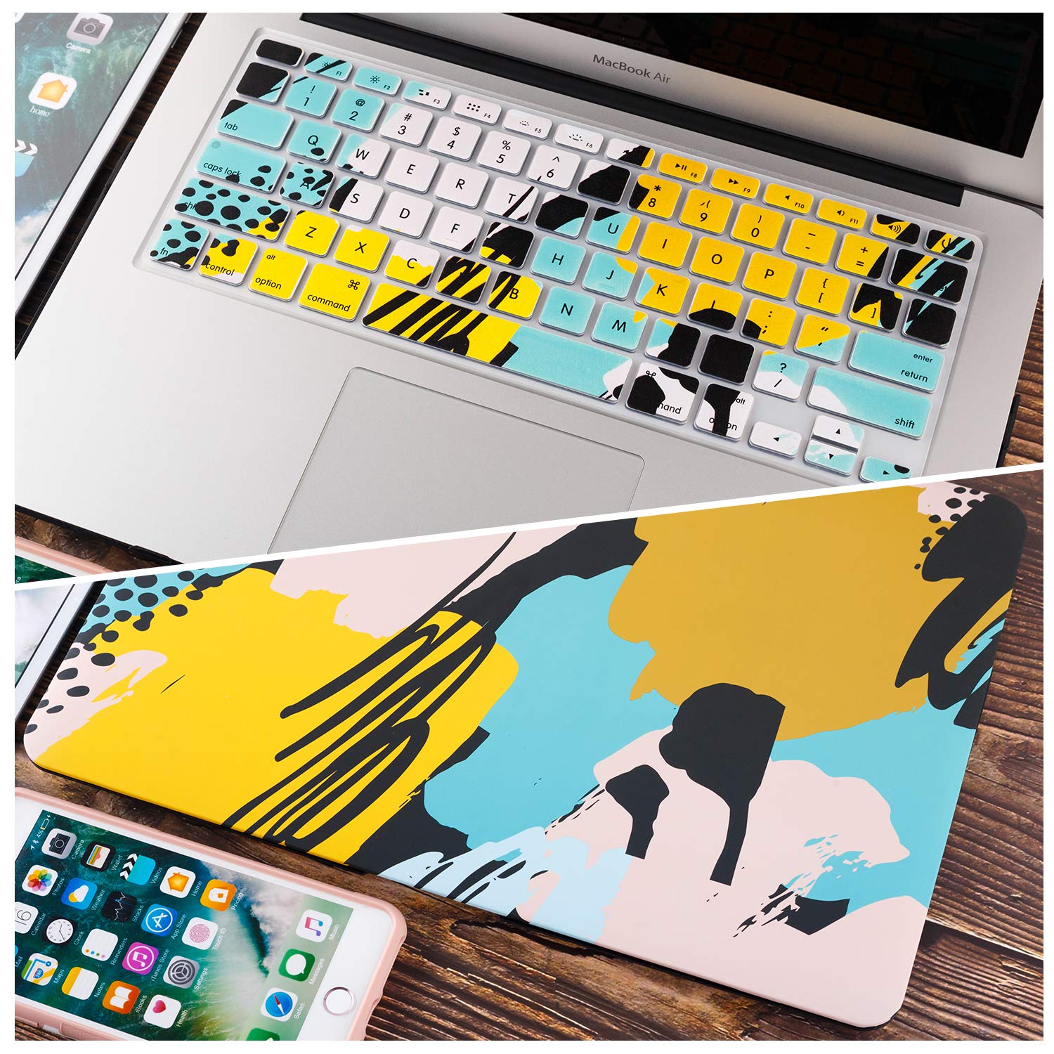 MacBook Air 13 Inch Case, TeenGrow Plastic Hard Protective Smooth MacBook Shell Case Keyboard Cover MacBook Air 13\