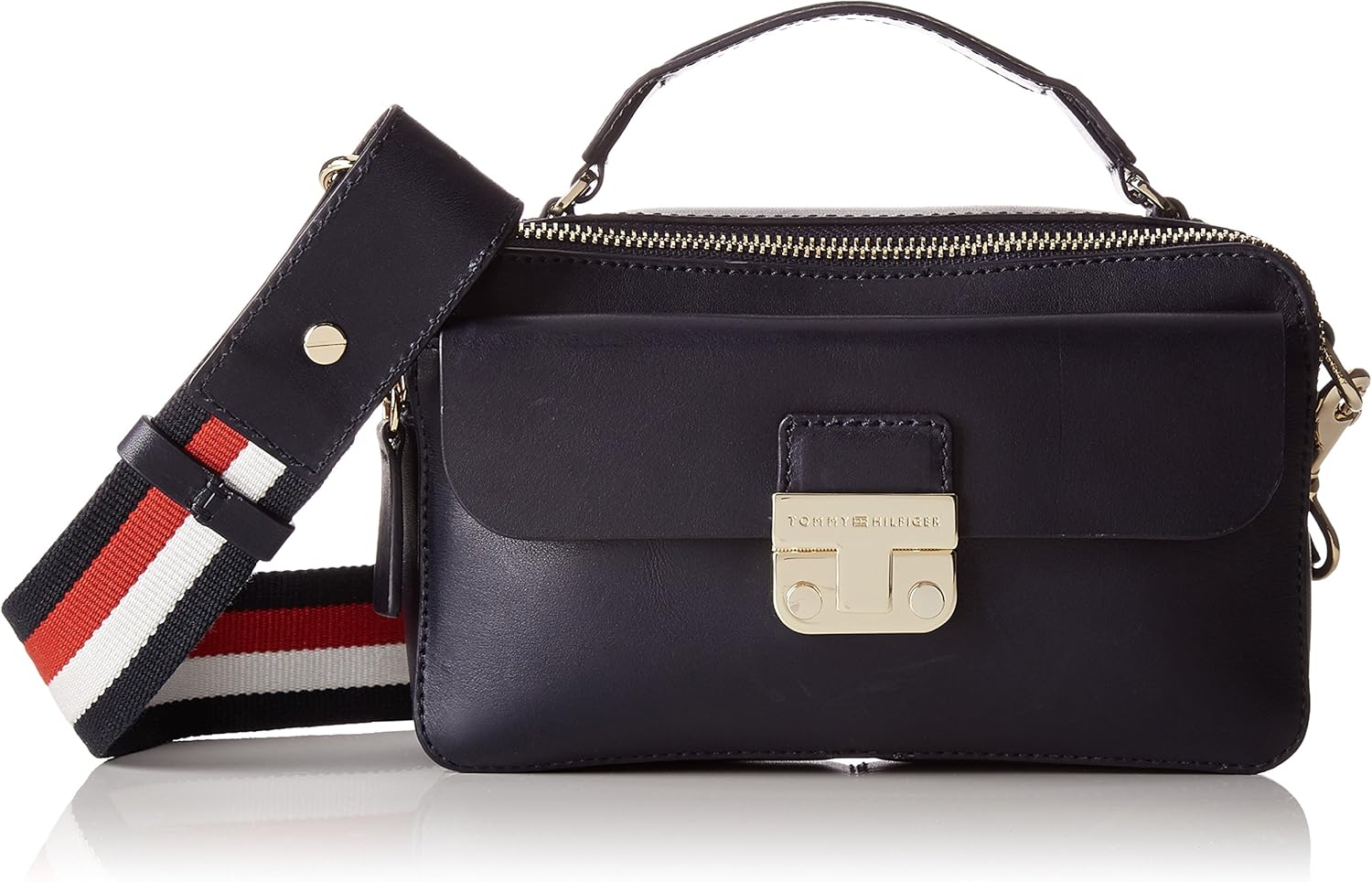 Tommy Hilfiger Fashion Hardware Leather Mini X Over, Bolso bandolera Tommy Hilfiger Fashion Hardware Leather Mini X Over, Bolso bandolera