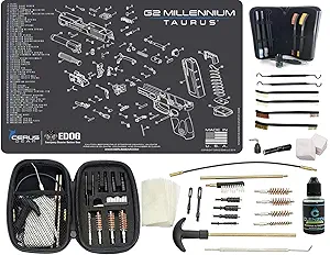 EDOG Taurus G2 (Exploded View) PPistol Cleaning Mat & Range Warrior Handgun Cleaning Kit & E.D.O.G. Tac Pak Cleaning Essentials