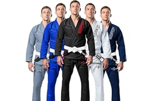 Exxact Sports BJJ Gi Men, Lightweight IBJJF Legal Jiu Jitsu Gi with Preshrunk Fabric & Free Belt for Training & Competition