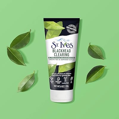 Buy St Ives Blackhead Clearing Face Scrub Clears Blackheads Unclogs Pores Green Tea Bamboo With Oil Free Salicylic Acid Acne Medication Made With 100 Natural Exfoliants 6 Oz Online In Kazakhstan