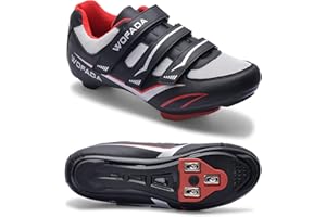 WOFADA Unisex Cycling Shoes Compatible with pelaton Bike Road Biking Shoes Men's Peleton Bicycle Indoor Riding Spin Shoes with Look Delta Cleats for Men and Women SPD Clip On Spining