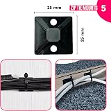 Armiz 150Pcs Cable Management Kit with Tape Clips Ties Mounts TV PC Office view 6