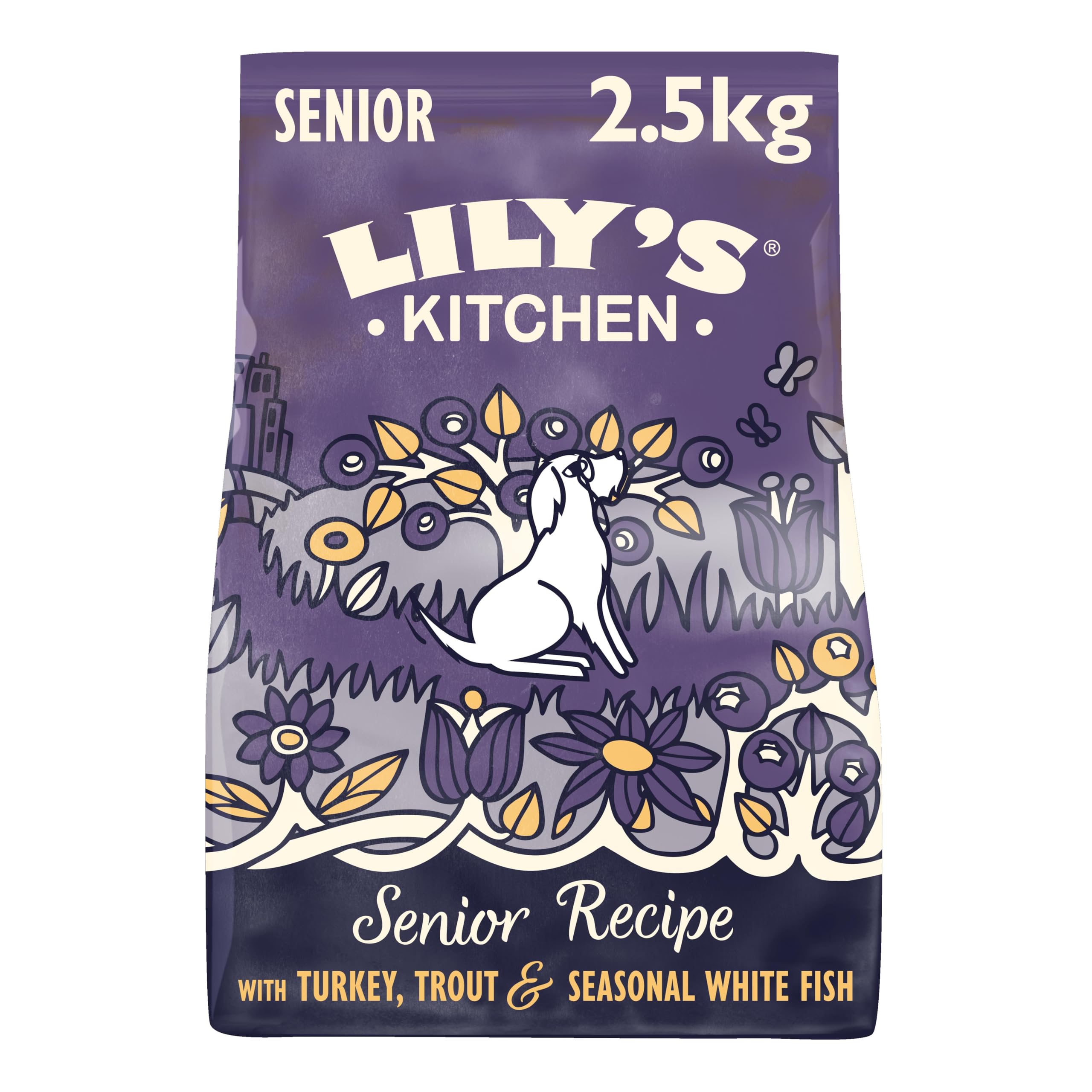 Lily’s Kitchen Made with natural Ingredients Senior Dry Dog Food Turkey & Trout Complete Nutrition 2.5kg Bag — image 1