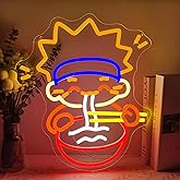 HOMSBAY Anime Ramen Neon Sign Noodle LED Light for Wall Decor Dimmable Japanese Noodle Light Up Sign,USB Powered Neon Wall Light for Japanese Restaurant Kitchen Bar Ramen Shop Birthday Gifts Party