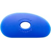 Mudtools Shape 1 Polymer Rib, Blue Firm - Kidney Pottery Tool | Fits nicely in the hand; useful for sculpting, handbuilding and throwing clay; made in the USA; color code B1