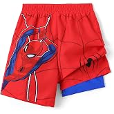 Disney Marvel Star Wars Swim Trunks Spiderman Hulk Toy Story Boy Short6M-9Y | Officially Licensed UPF50+Compression Liner Swim Shorts,Quick-Dry Swimwear,Kid Cars Lightning Mcqueen Stitch Lion King Mickey