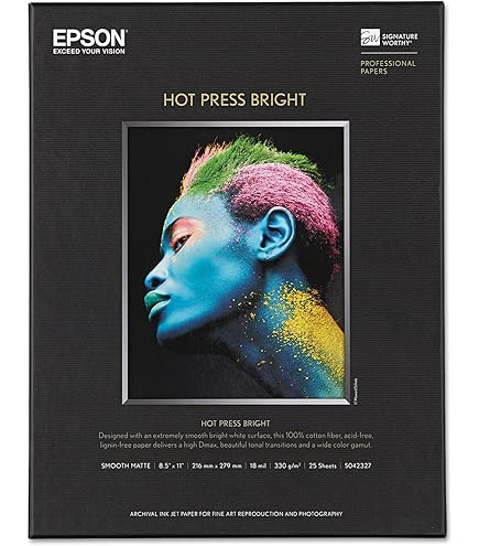 Amazon.com: EPSS042331 - Epson Hot Press Bright Fine Art Paper