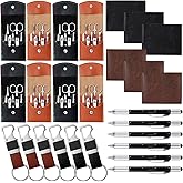 Huquary 6/12 Set Men Gifts Bulk Nail Clipper Multitool Pen Leather Wallet Keychain Husband Father Valentine's Day Party Favor