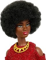 Barbie Fashionistas Doll 221 Natural Black Hair Red Dress Accessories 65th view 3