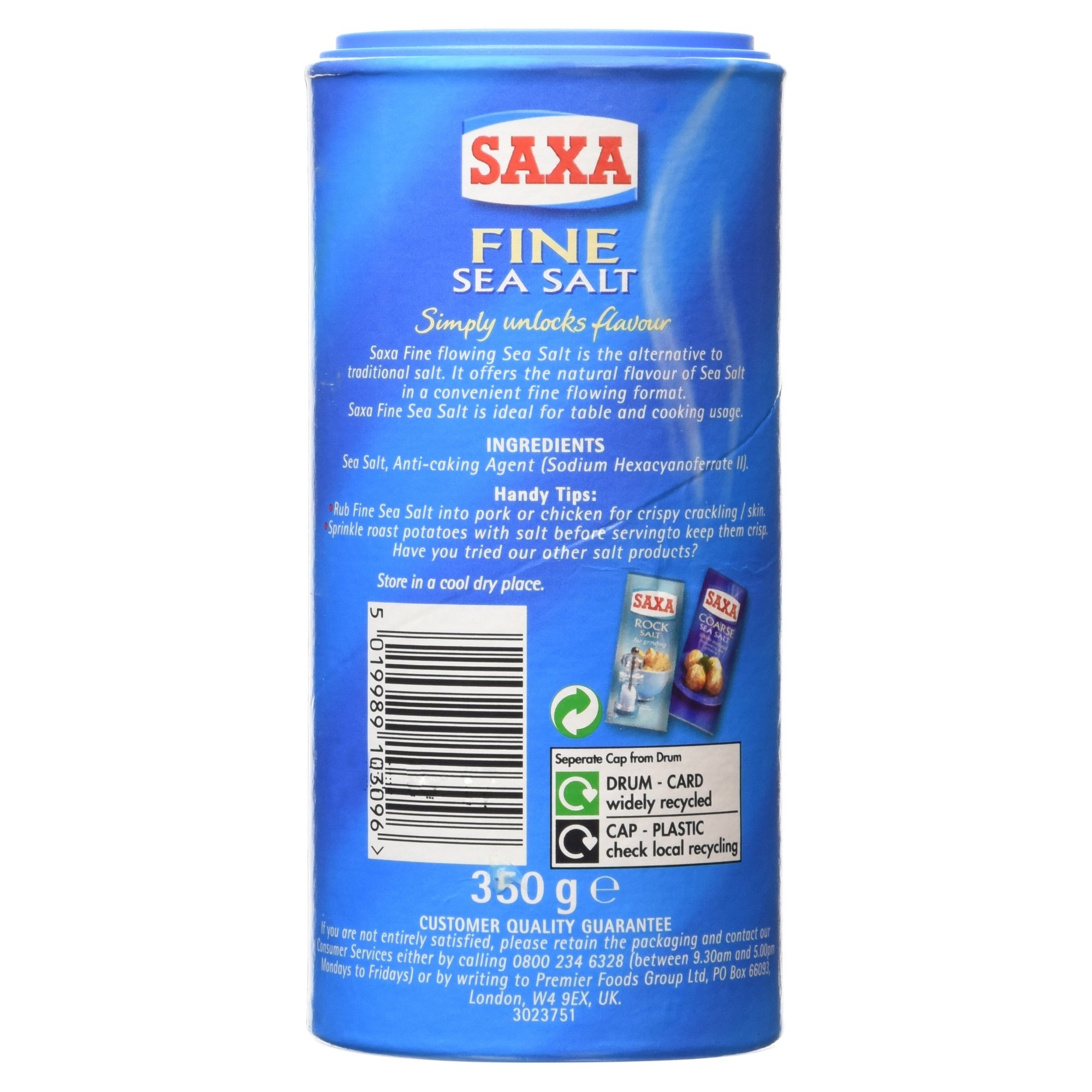 Saxa Fine Sea Salt, 350 g Buy Online in United Arab Ermiates. saxa