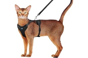 Supet Cat Harness and Leash Set for Small to Large Cats Adjustable Cat Vest Harness with Reflective Trim Universal Cat Leash and Harness for Cats/Puppies
