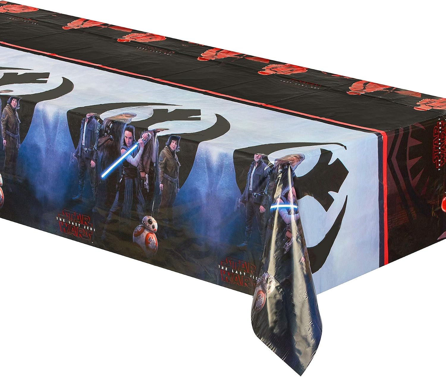Generique - Star Wars: The Last Jedi Plastic Tablecloth, Black, 70.9 x 47.2 inch (Rectangular)