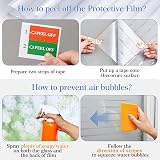 Lifetree Window Film Privacy 30 x 400cm Frosted Stripe Static Cling UV view 6