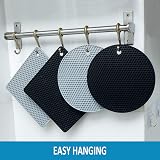 Beeptrum Extra Thick Silicone Trivet Mats 4 Pack Grey 7.2in 0.5cm view 6