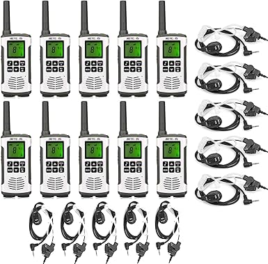 Amazon.com: Retevis RT45 Walkie Talkies with Earpiece 10 Pack
