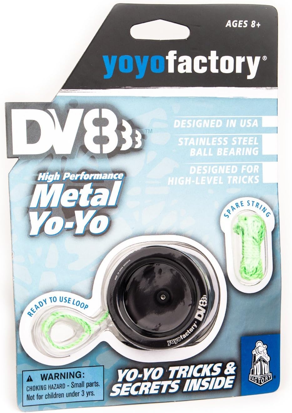 YoYo Factory DV888 Metal Yo Yo - Trick YoYo for DNA, Black, 1 pollice - Image 3