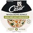CESAR WHOLESOME BOWLS Adult Soft Wet Dog Food, Chicken, Carrots, Barley & Green Beans Recipe, 3 oz., Pack of 10
