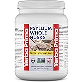Yerba Prima Psyllium Whole Husks Fiber Supplement - Colon Cleanse - Gut Health - Vegan Non-GMO Gluten Free - 20oz
