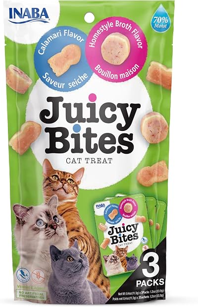 INABA Juicy Bites Calamari & Homestyle Broth Cat Treat 33g 1 Pack